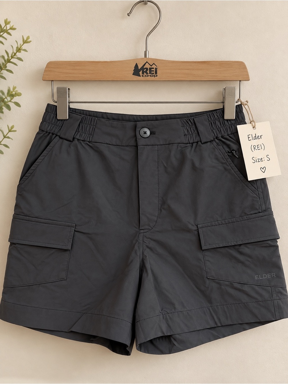 REI Dark Gray Cargo Shorts with Utility Pockets